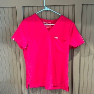 Hot pink Barbie Figs scrub top!